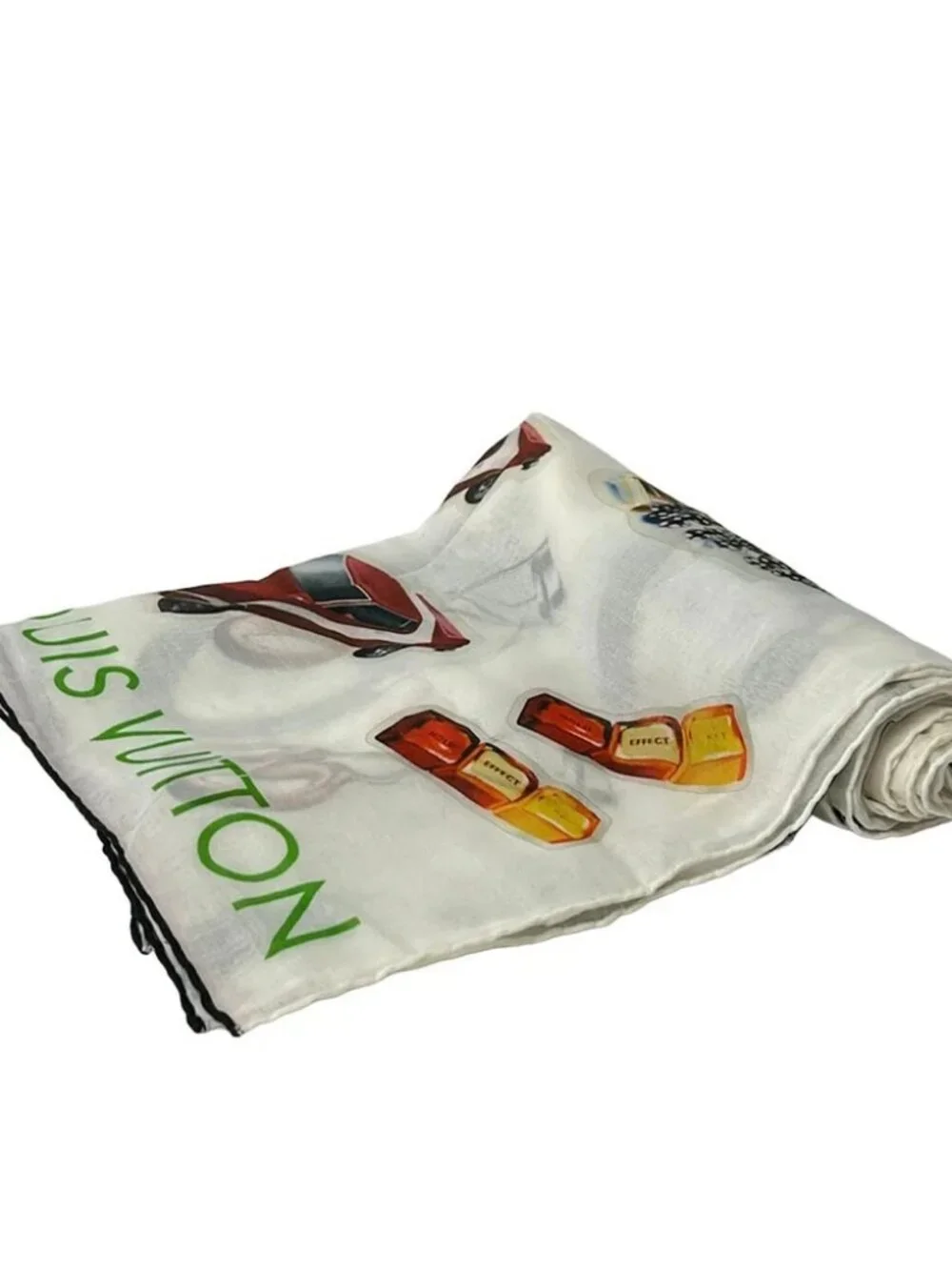 LOUIS VUITTON ethol sticker MP1569 Cream Multi CAGM0194 Scarf